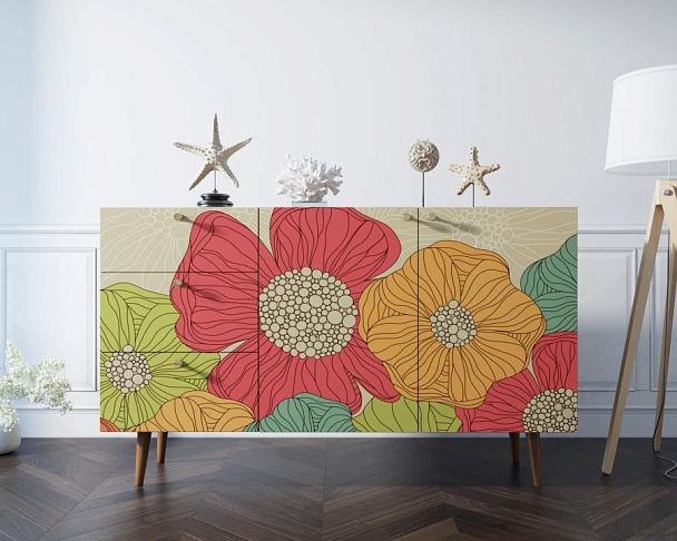 Комод Berber с двумя дверками и ящиками принт 5 арт BB17/Print_05 - Вид 4