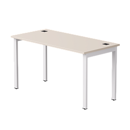 Стол прямой Everprof EVO на металлокаркасе 1380х670х755 мм Кашемир/Белый - Фото предпросмотра