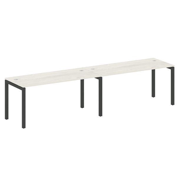 Metal System Quattro Р. ст. на 2 раб. места на П-образном м/к 50БП.СМ-2.4 Дуб наварра/Антрацит металл 3200*720*750 - Вид 1