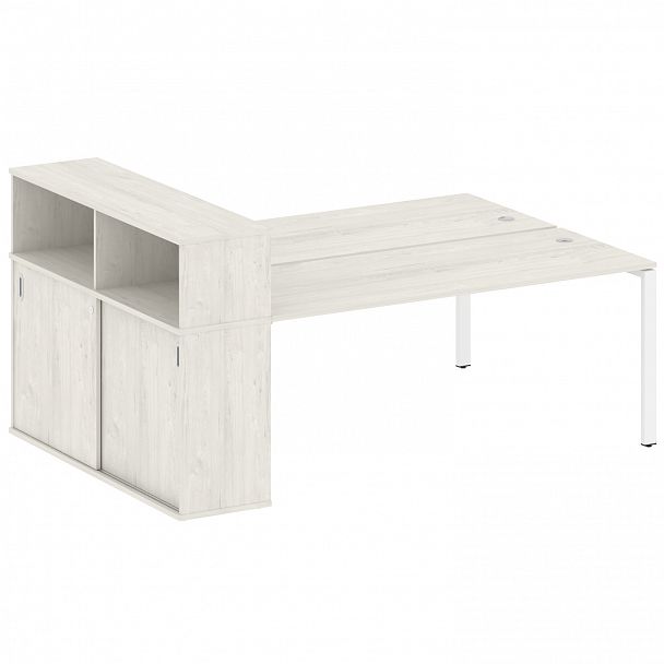 Рабочая станция "Metal System" БП.РС-СШК-2.5 дуб наварра/белый - Вид 1