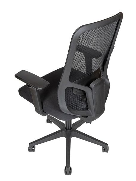 Кресло офисное / Best LB / черный пластик / черная сетка / черная ткань - Вид 6