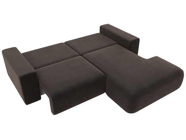Диван угловой Лига-036 Классик правый угол Велюр коричневый - Вид 8