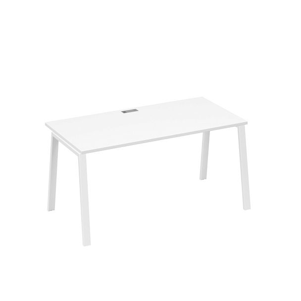 Стол письменный на металлокаркасе TRE A4 А4 Б3 025 БП белый премиум / металлокаркас белый - Вид 1
