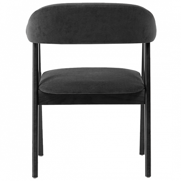 Полукресло Dolche, велюр чёрный Teddy 020, морилка черная - Вид 6