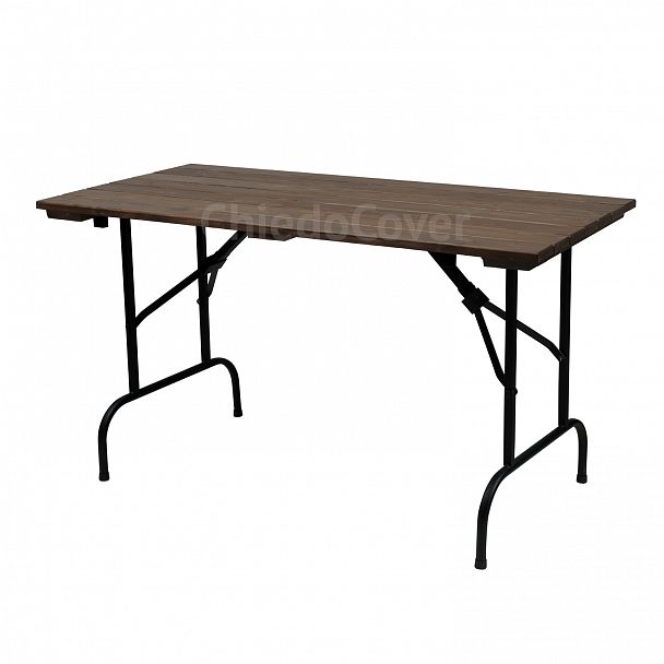 Стол Лидер 1, уличный из реек, темный 1200х800 - Вид 2