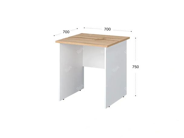 TANDEM RTD023-70-V Стол квадратный ун-й 700х700х750 Вотан/Белый - Вид 2