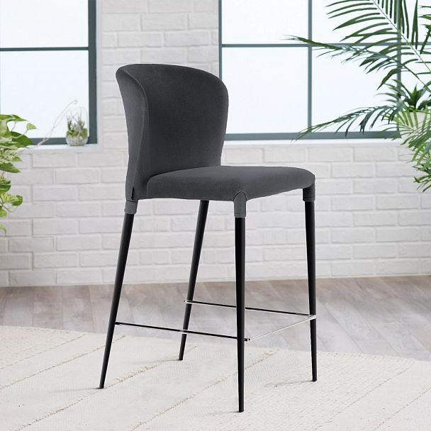 Стул полубарный Albert, бархат 03 /опора конус - Вид 2