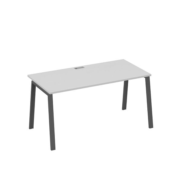 Стол письменный на металлокаркасе TRE A4 А4 Б3 025 БП серый / металлокаркас антрацит - Вид 1