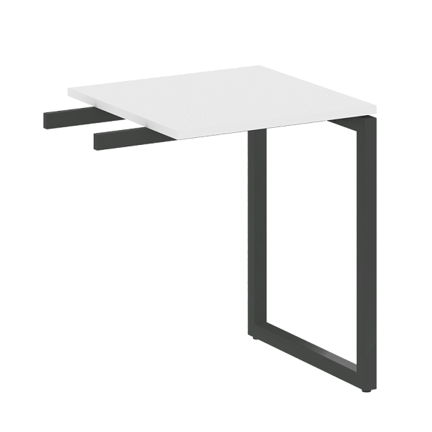 Metal System Quattro Приставной элемент на О-образном м/к 40БО.ПР-1 Белый/Антрацит металл 600*600*750 - Вид 1