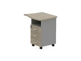 БЕРЛИН / BERLIN Тумба приставная правая 770х670х740 Шорвуд/Серый - Фото предпросмотра