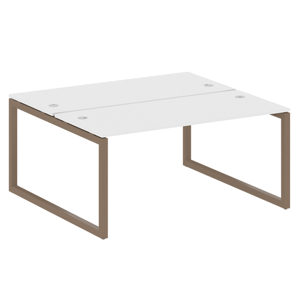 Metal System Quattro Р. ст. на О-образном м/к 50БО.РАС-СП-2.4 Белый/Мокко металл 1600*1475*750 - Вид 1