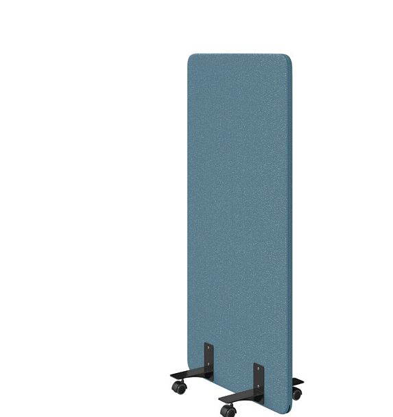 Муви Перегородка на колесах 80/160 арт.mv-80/160 кат.2 рогожка Sweet azure голубой "Шумопоглащающие офисные мобильные перегородки Муви"  ТК-002920003536 голубой - Вид 1