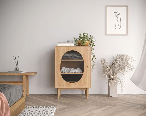 Тумба Bubble с одной дверкой арт BBL02, цвет - орех - Вид 2