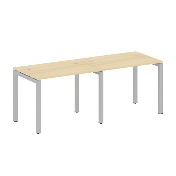 Metal System Quattro Р. ст. на 2 раб. места на П-образном м/к 50БП.СМ-2.1 Акация/Серый металл 2000*720*750 - Вид 1