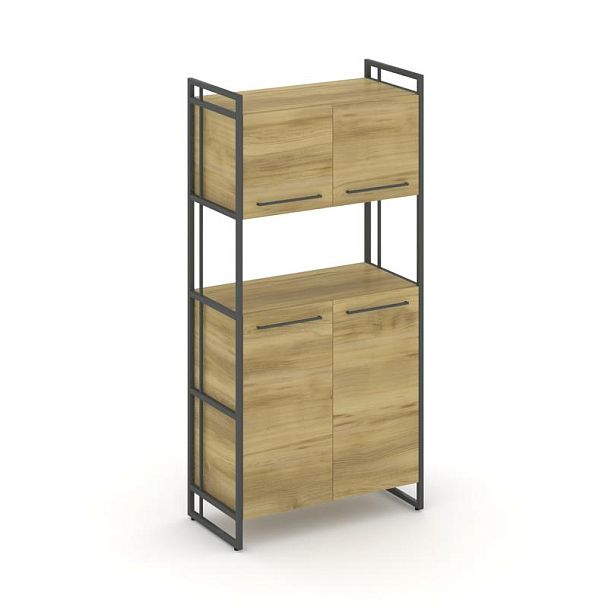 Rift Шкаф 4 ниши широкий RF.SS-42 Дуб Винченцо/Металл Антрацит 798*396*1648 - Вид 1