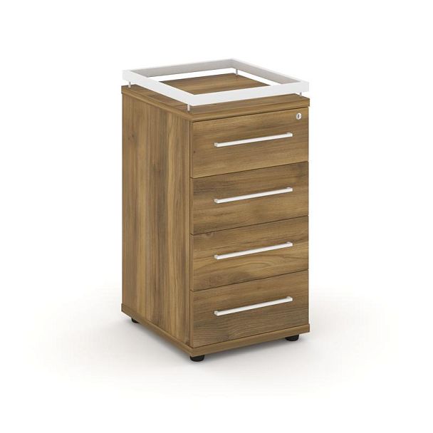 Rift Тумба приставная+рамка RF.TPR-002 Сандал Янтарный/Металл Белый 416*460*797 - Вид 1