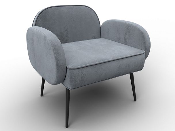 Кресло Лига-086 Велюр серый - Вид 6