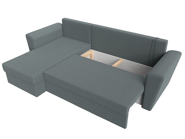 Диван угловой Амстердам Лайт левый угол Рогожка серый - Вид 7