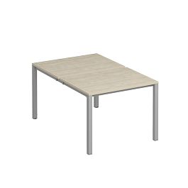 Рабочая станция на металлокаркасе КФ (2х100) Комфорт КФ К.С1 1143 ДШ дуб шамони / серый - Фото предпросмотра