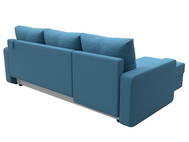 Диван угловой Ливерпуль Лайт левый угол Рогожка голубой - Вид 6