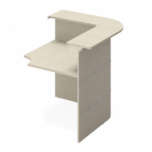 Модуль стойки-ресепшн радиусный "Имидж" ПК-ИМД-СКР105Х105ПЛД-В3-99 клен - Вид 1