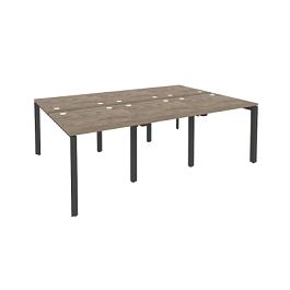 Onix Рабочая станция на П-образном м/к O.MP-D.RS-6.0.8 Тиквуд темный/Антрацит металл 2340*1635*750 - Фото предпросмотра