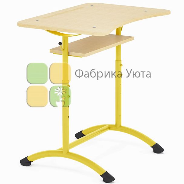 Парта одноместная ЭКСТРА (Р) с полкой, рег,, без наклона (2-4 гр) - Вид 2