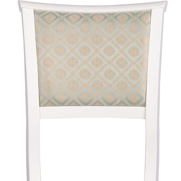 Комплект деревянных стульев с мягким сиденьем Камир Белый/Бирюзовый жаккард, 3 шт. - Вид 7