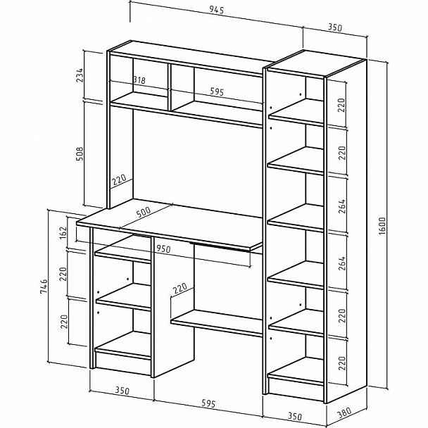 Стол компьютерный Август-2 - Вид 2
