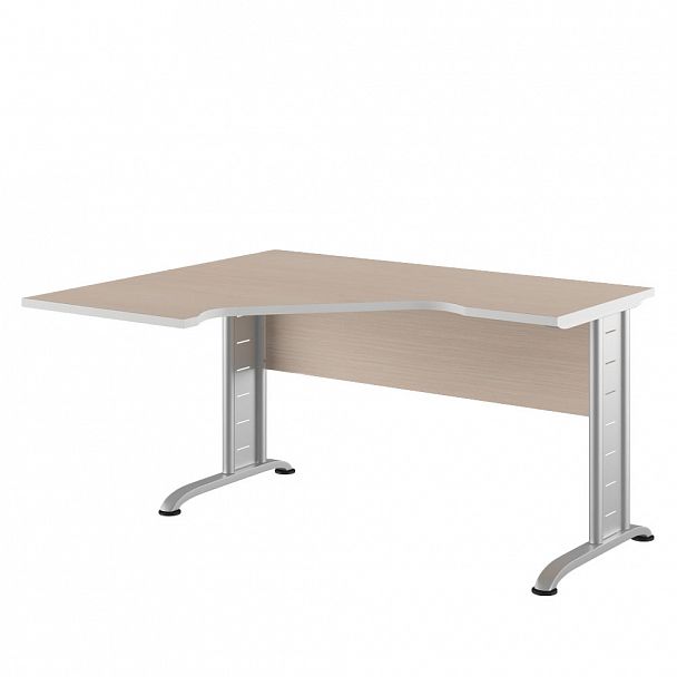 Рабочая станция левая Metal Swift 140x120x75 светлый дуб - Вид 1