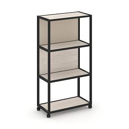 Shelf Mobile Стеллаж 4 уровня 1 секция VR.LT-STK-403.12 Денвер Светлый/Металл Черный/W-04 1200*400*1523 - Фото предпросмотра