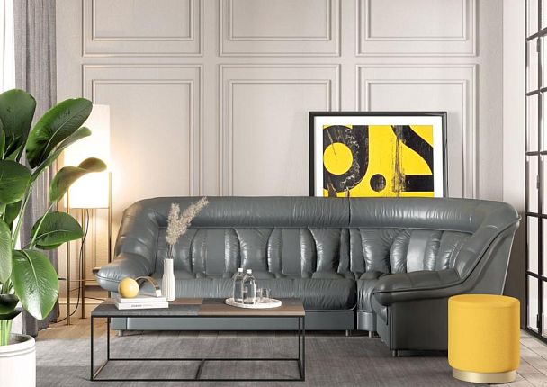 Диван-3 Эдельвейс Ed/3 экокожа светло-бежевая CN1112 - Вид 2