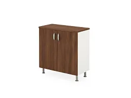 БЕРЛИН / BERLIN Шкаф закрытый 2 уровня 900х430х930 Орех Вармия/Белый - Фото предпросмотра