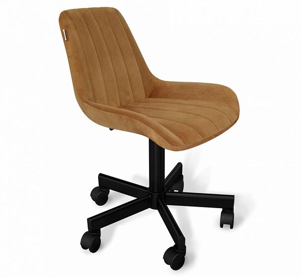 Стул подъемно-поворотный Sheffilton SHT-ST37/S120M горчичный/черный муар - Вид 1