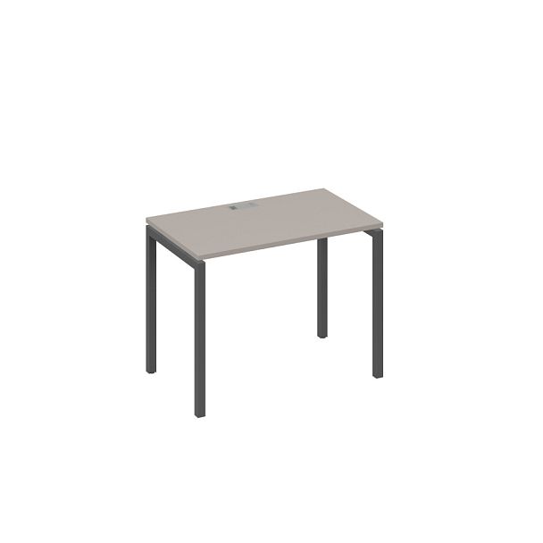 Стол письменный на металлокаркасе DUE A4 А4 Б2 002 БП мокко премиум / металлокаркас антрацит - Вид 1