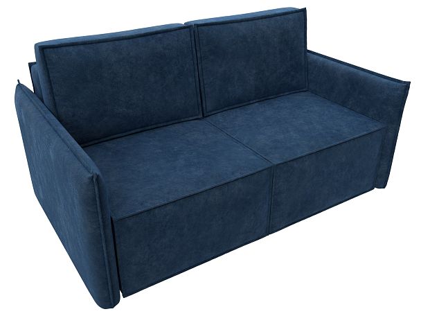 Диван прямой Либерти мини Велюр синий - Вид 5
