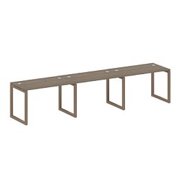 Metal System Quattro Р. ст. на 3 раб. места на О-образном м/к 50БО.СМ-3.2 Вяз/Мокко металл 3600*720*750 - Фото предпросмотра