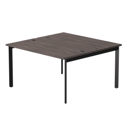 Бенч-система на 2 места Everprof EVO на металлокаркасе 1380х670(1370)x755 опоры 45гр Дуб Пасадена/Черный - Фото предпросмотра