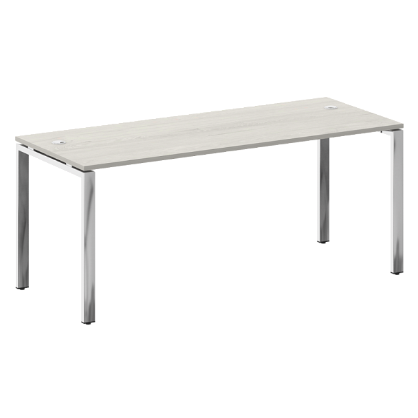 Metal System Direct Стол рабочий руководителя на П-обр. м/к БП.СРР-5.7 Дуб наварра/Нерж. сталь 1800*720*750 - Вид 1