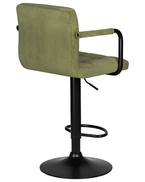 Стул барный DOBRIN KRUGER ARM BLACK (зеленый вельвет (LAR-E2041-7)) - Вид 4