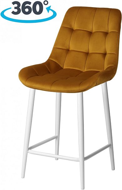 Комплект полубарных поворотных стульев Эйден, Confetti chai tea/белый, 3 шт. - Вид 1