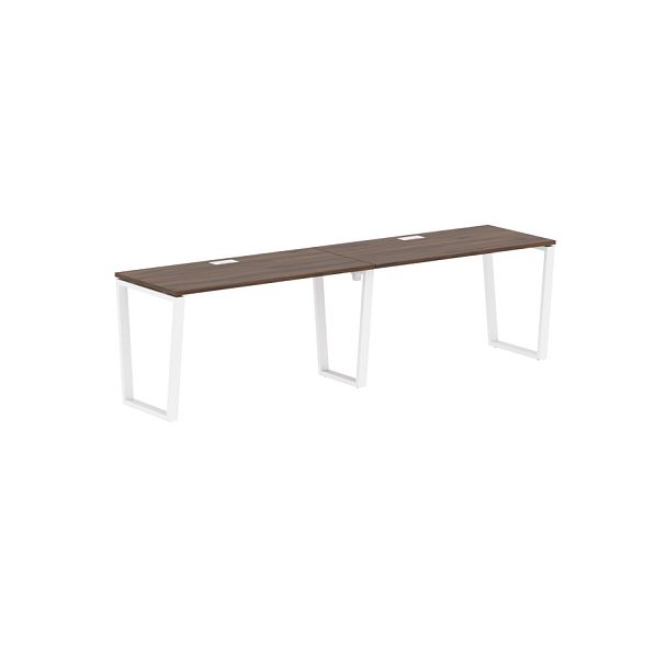 Стол 2-х местный EVWST 2767 Дуб Денвер тёмный/Белый 2726х670х750 EDIS - Вид 1