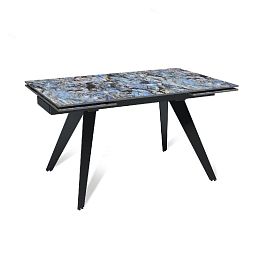 Стол раскладной Rhein (140+40+40), керамика глянцевая Lemurian Blue - Фото предпросмотра