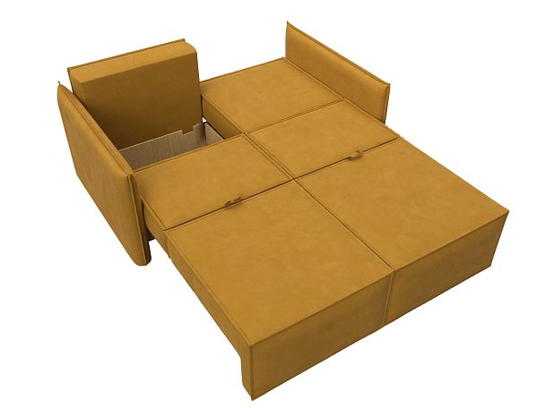 Диван прямой Либерти мини Велюр желтый - Вид 9