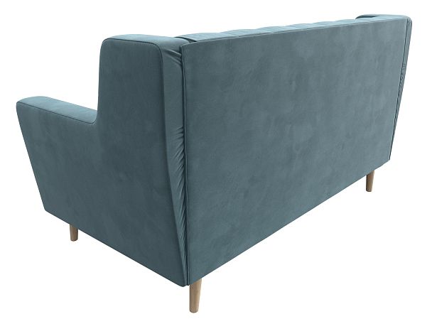 Прямой диван Брайтон 2 Люкс (полностью велюр бирюзовый) - Вид 6