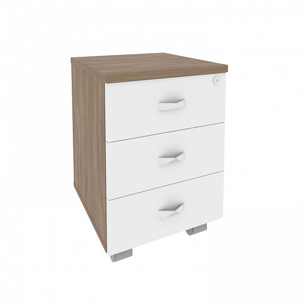 Тумба мобильная "Onix" O.TM-3 дуб аризона/белый - Вид 1