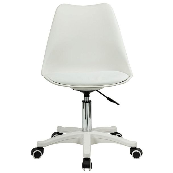 Кресло стул BRABIX "Eames MG-310 PL", пластик белый, экокожа белая, 532926 - Вид 3