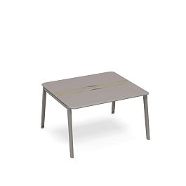 Стол для переговоров с кабель-каналом METAL Time metal ТМ М1 154 вяз либерти (корпус, столешница, топ) / мокко премиум (фасад) - Фото предпросмотра