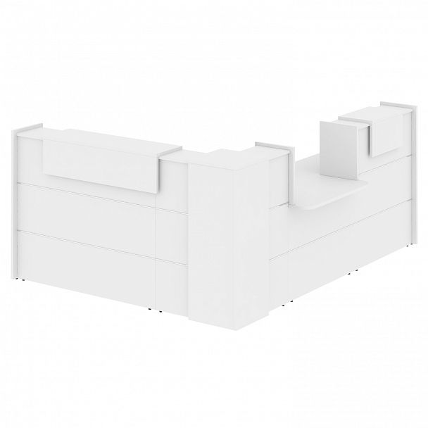 Ресепшн Г-образный "Onix" O.R-K-31 белый бриллиант - Вид 2