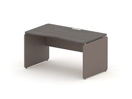 RAC002-14x8 ACCORD Стол симметричный, без заглушек 1400х800х735 Дуб Термо/Серый камень - Фото предпросмотра